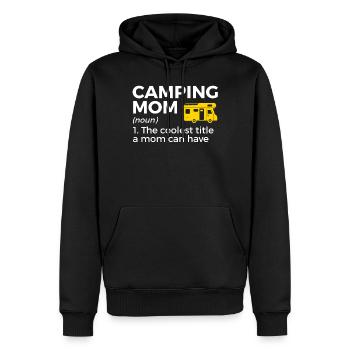 Camping Camping Camping-car - Sweat à capuche Premium bio Homme - noir - Devant - Nico (187cm)