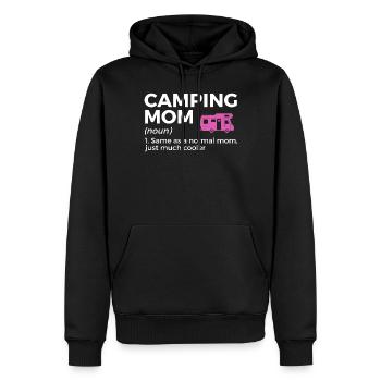 Camping Camping Camping-car - Sweat à capuche Premium bio Homme - noir - Devant - Nico (187cm)