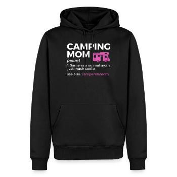 Camping Camping Camping-car - Sweat à capuche Premium bio Homme - noir - Devant - Nico (187cm)
