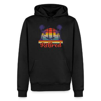 La retraite n’est plus mon problème que les hommes quittent - Sweat à capuche Premium bio Homme - noir - Devant - Nico (187cm)