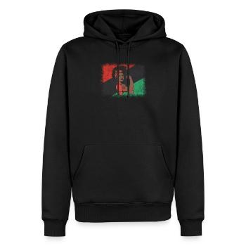 Je suis Afro Black Strong Queen Woman - Sweat à capuche Premium bio Homme - noir - Devant - Nico (187cm)
