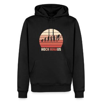 Hoch Hinaus Sonnenhintergrund Skispringen - Männer Premium Bio Hoodie - Schwarz - Vorne - Nico (187cm)