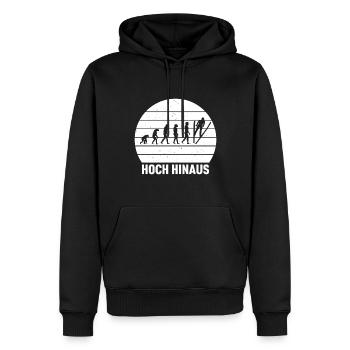 Hoch Hinaus Sonnenhintergrund Skispringen Sport - Männer Premium Bio Hoodie - Schwarz - Vorne - Nico (187cm)