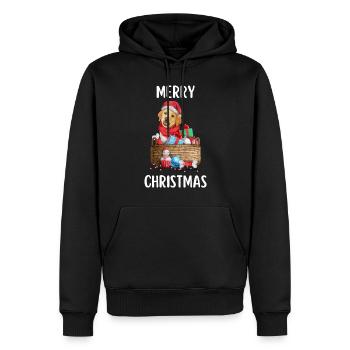 Joyeux Noël Drôle de Chemise de Noël - Sweat à capuche Premium bio Homme - noir - Devant - Nico (187cm)