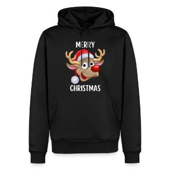 Merry Christmas Lustiges Weihnachtsshirt - Männer Premium Bio Hoodie - Schwarz - Vorne - Nico (187cm)