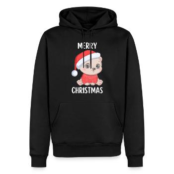 Joyeux Noël Drôle de Chemise de Noël - Sweat à capuche Premium bio Homme - noir - Devant - Nico (187cm)