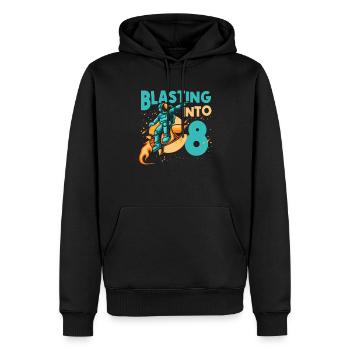 Astronauten-liebhaber-raumschiff Tout le meilleur pour le 8. - Sweat à capuche Premium bio Homme - noir - Devant - Nico (187cm)