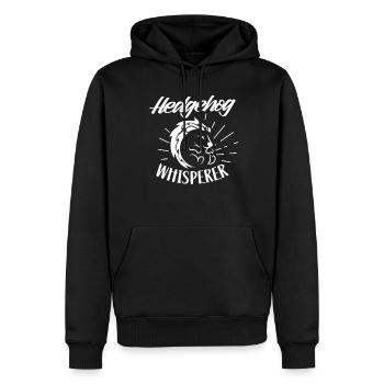 Hérisson Whisperer Dictons Pet Cute - Sweat à capuche Premium bio Homme - noir - Devant - Nico (187cm)