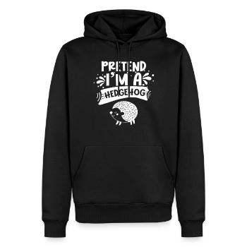 Imaginez que je suis un hérisson mignon - Sweat à capuche Premium bio Homme - noir - Devant - Nico (187cm)