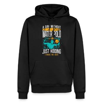 Water Polo A Day Without Water - Men’s Premium Organic Hoodie - black - Front - Nico (187cm)