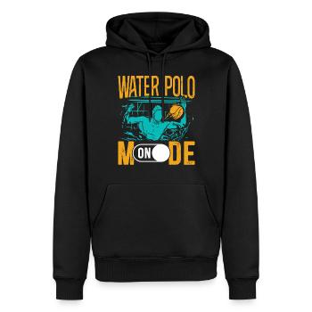 Water Polo Water Polo Mode On - Männer Premium Bio Hoodie - Schwarz - Vorne - Nico (187cm)