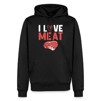 BBQ Grill Boeuf Viande Amoureux Cadeaux - Sweat à capuche Premium bio Homme - noir - Devant - Nico (187cm)