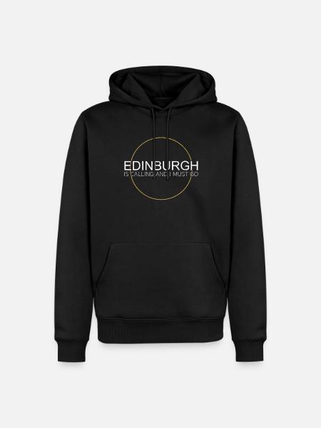 Edinburgh quote - Men’s Premium Organic Hoodie - black