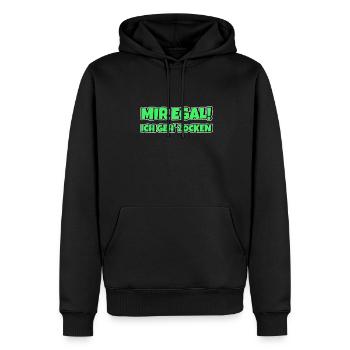 Mir egal ich geh zocken Lustig Gamer Zocker - Männer Premium Bio Hoodie - Schwarz - Vorne - Nico (187cm)