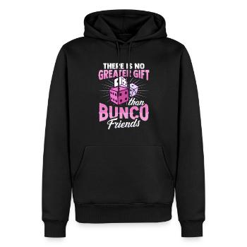There is no greater gift than Bunco Friends D - Men’s Premium Organic Hoodie - black - Front - Nico (187cm)