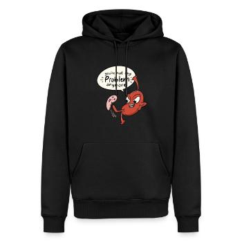 Manchon Bastrique Plus mon problème pour Gastric - Sweat à capuche Premium bio Homme - noir - Devant - Nico (187cm)