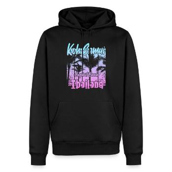 Koh Samui Thaïlande Bophut Beach - Sweat à capuche Premium bio Homme - noir - Devant - Nico (187cm)
