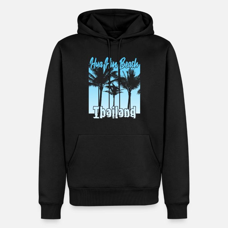 Hua Hin Beach Thaïlande - Sweat à capuche Premium bio Homme - noir