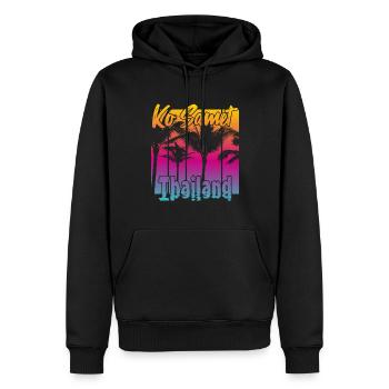 Ko Samet Thaïlande - Sweat à capuche Premium bio Homme - noir - Devant - Nico (187cm)