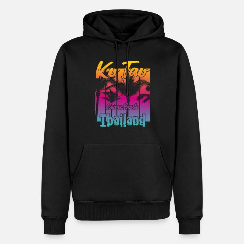 Ko Tao Sairee Beach Thaïlande - Sweat à capuche Premium bio Homme - noir