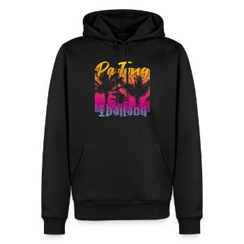 Patong Thailand - Männer Premium Bio Hoodie - Schwarz - Vorne - Nico (187cm)