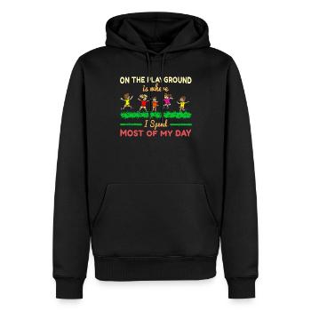 Primary School Teacher Kindergarten Educator - Men’s Premium Organic Hoodie - black - Front - Nico (187cm)
