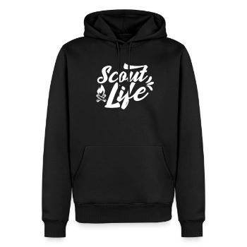 Pfadfinder Leben Sippe Pfadfinden Zeltlager - Männer Premium Bio Hoodie - Schwarz - Vorne - Nico (187cm)
