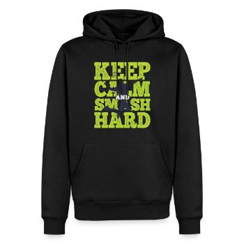 Badminton - Männer Premium Bio Hoodie - Schwarz - Vorne - Nico (187cm)