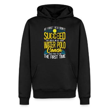 Water Polo Vintage If At First You - Männer Premium Bio Hoodie - Schwarz - Vorne - Nico (187cm)