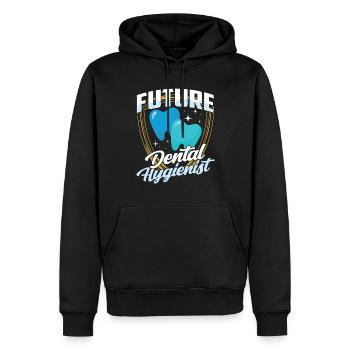 Équipe d’hygiène dentaire future d’hygiéniste dentaire - Sweat à capuche Premium bio Homme - noir - Devant - Nico (187cm)
