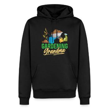 Gartenarbeit Oma Garten Großmutter Gärtnerin - Männer Premium Bio Hoodie - Schwarz - Vorne - Nico (187cm)