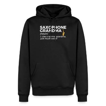 Musiciens de saxophone Musique de cuivres - Sweat à capuche Premium bio Homme - noir - Devant - Nico (187cm)