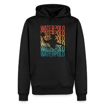 Water Polo Retro Vintage Water - Männer Premium Bio Hoodie - Schwarz - Vorne - Nico (187cm)