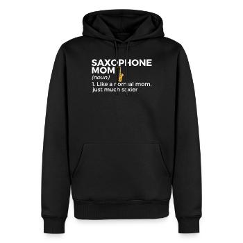 Musiciens de saxophone Musique de cuivres - Sweat à capuche Premium bio Homme - noir - Devant - Nico (187cm)