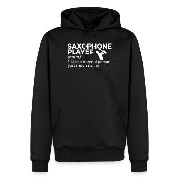 Saxophone musicians Brass music - Men’s Premium Organic Hoodie - black - Front - Nico (187cm)