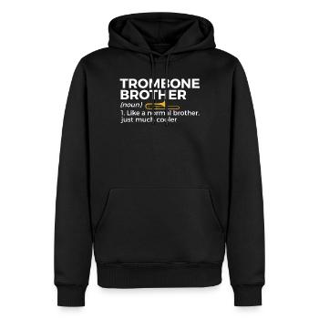 Trombone Musicien Brass Band - Sweat à capuche Premium bio Homme - noir - Devant - Nico (187cm)