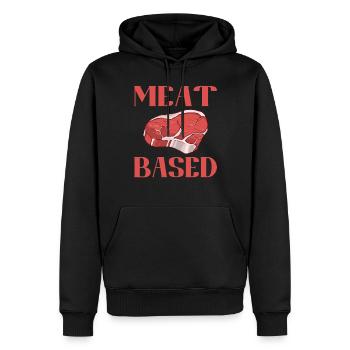 BBQ Grill Rindfleisch Liebhaber Geschenke - Männer Premium Bio Hoodie - Schwarz - Vorne - Nico (187cm)