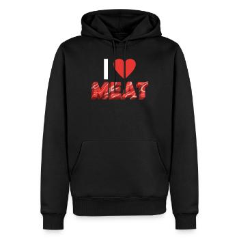 BBQ Grill Rindfleisch Liebhaber Geschenke - Männer Premium Bio Hoodie - Schwarz - Vorne - Nico (187cm)