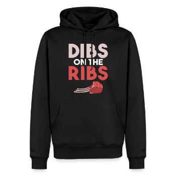 BBQ Grill Rindfleisch Liebhaber Geschenke - Männer Premium Bio Hoodie - Schwarz - Vorne - Nico (187cm)