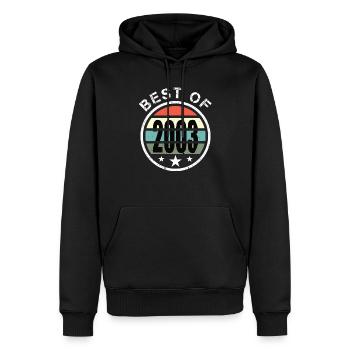 20. Geburtstag Jahrgang 2003 Best of 2003 - Männer Premium Bio Hoodie - Schwarz - Vorne - Nico (187cm)