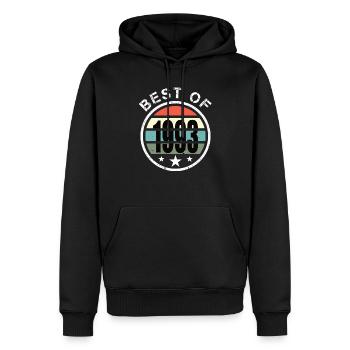 30. Geburtstag Jahrgang 1993 Best of 1993 - Männer Premium Bio Hoodie - Schwarz - Vorne - Nico (187cm)