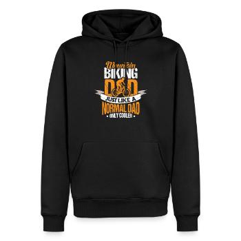 Mountain Biking Dad - Männer Premium Bio Hoodie - Schwarz - Vorne - Nico (187cm)