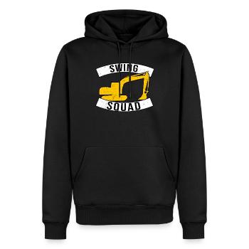 Backhoe Operator Swing Squad - Men’s Premium Organic Hoodie - black - Front - Nico (187cm)