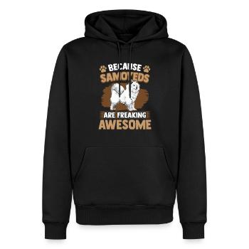 Samojede sind fantastisch Samojedenspitz - Männer Premium Bio Hoodie - Schwarz - Vorne - Nico (187cm)