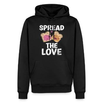 Verbreiten Sie Den Liebesspruch Mit Cooler Kunst - Männer Premium Bio Hoodie - Schwarz - Vorne - Nico (187cm)