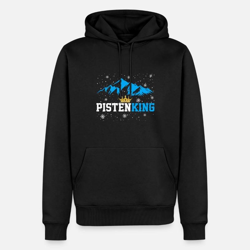 Piste Ski Champ Snow Crown - Sweat à capuche Premium bio Homme - noir