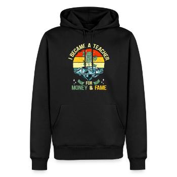 Primary School Teacher Kindergarten Educator - Men’s Premium Organic Hoodie - black - Front - Nico (187cm)