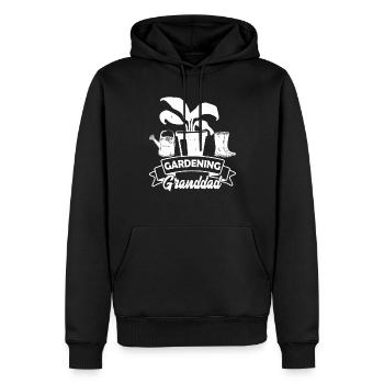 Grand-père jardinier grand-père jardinier - Sweat à capuche Premium bio Homme - noir - Devant - Nico (187cm)