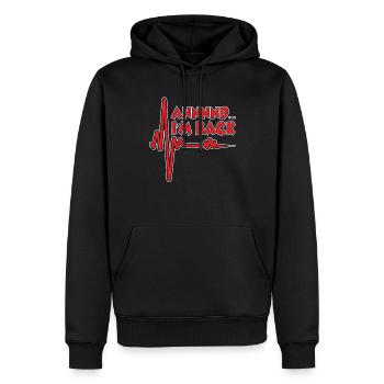 and I'm back survived heart attack heart attack - Men’s Premium Organic Hoodie - black - Front - Nico (187cm)