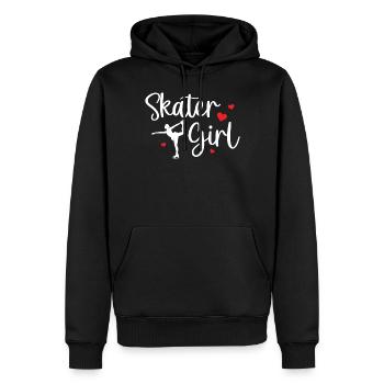 Patinage artistique - Skater Girl - Sweat à capuche Premium bio Homme - noir - Devant - Nico (187cm)